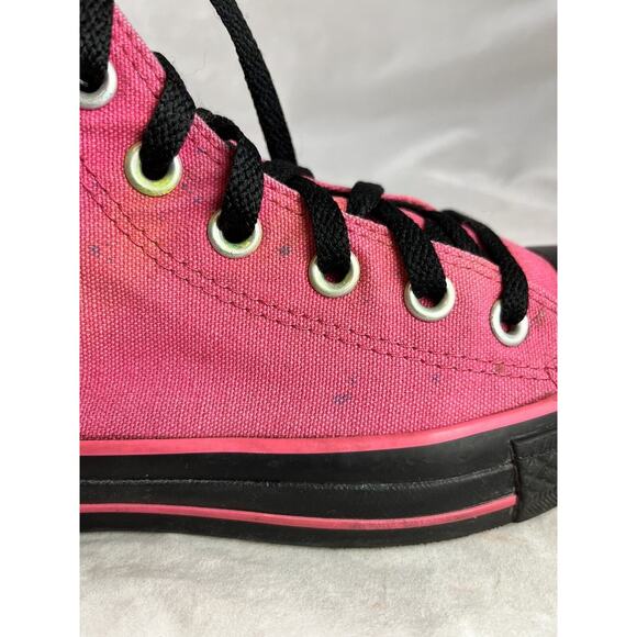 Converse All Star Chuck Taylor High Tops Pink Black Womens 6 Mens 4 Vintage 2004 - Picture 10 of 16